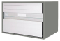 Preview: Briefkasten Huber Aluminium 300/400 Graualuminium RAL 9007 Klassische Front